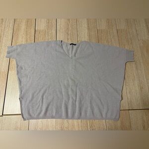 Gray V-Neck Women's Sweater